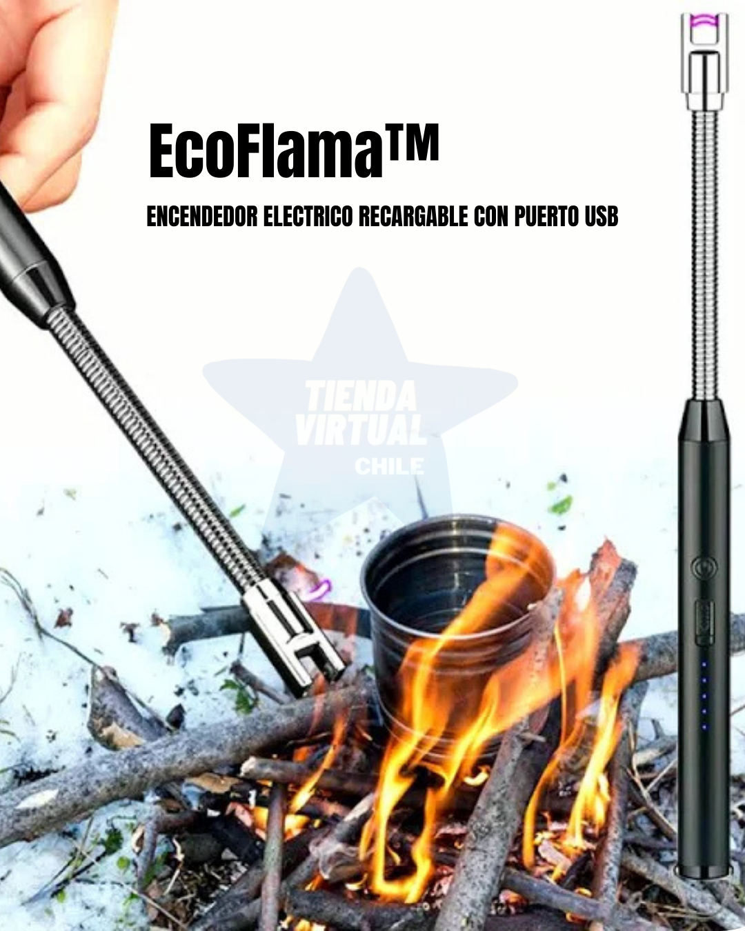 ECOFLAMA™ ENCENDEDOR RECARGABLE USB ⭐⭐⭐⭐⭐